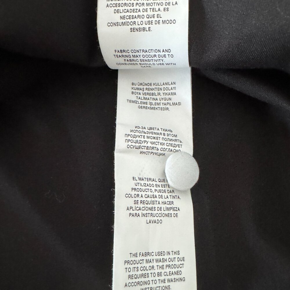 GIZIA Belted Embroidery Detailed Voluminous Sleeve Black Blouse, Size 38 - Picture 10 of 17
